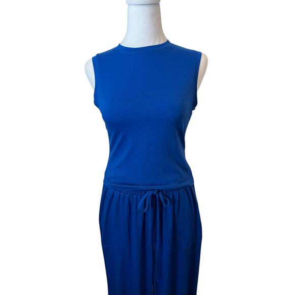 THREE PIECE LOUNGE SET FOR WOMEN ROYAL BLUE SIZE S - Picture 6 of 16